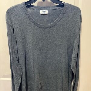 Old Navy Charcoal Gray Ribbed Crew Neck Sweater